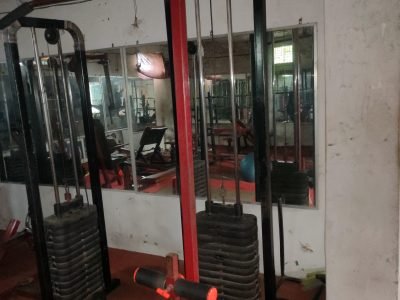 Well maintained gym equipment and 10 pis glass