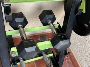 Dumbbells Plates Curl Rod & Stand