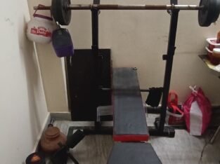 Workout bench-dumbells-weights combo