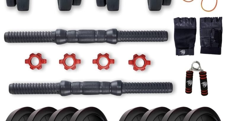 Adjustable Dumbbells Set 8 Kg to 20 Kg with Pair o