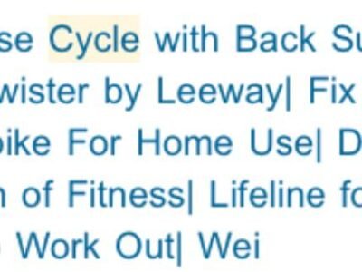 Excercise Cycle for sale