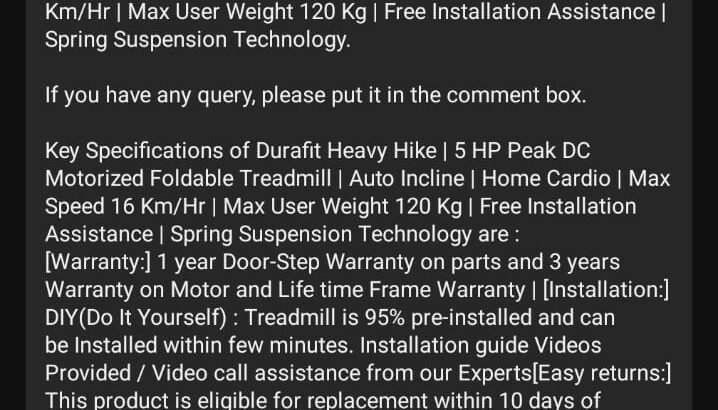 Durafit Heavy Hike 5 hp