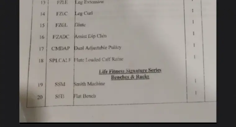 Life Fitness Signature Series Equipment