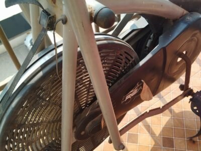 Body Gym Air Bike With Movable Handle-Silver/Black